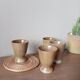 4 stoneware cups, vintage 1950