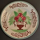 Assiettes plates Sarreguemines fin XIXème série de deux