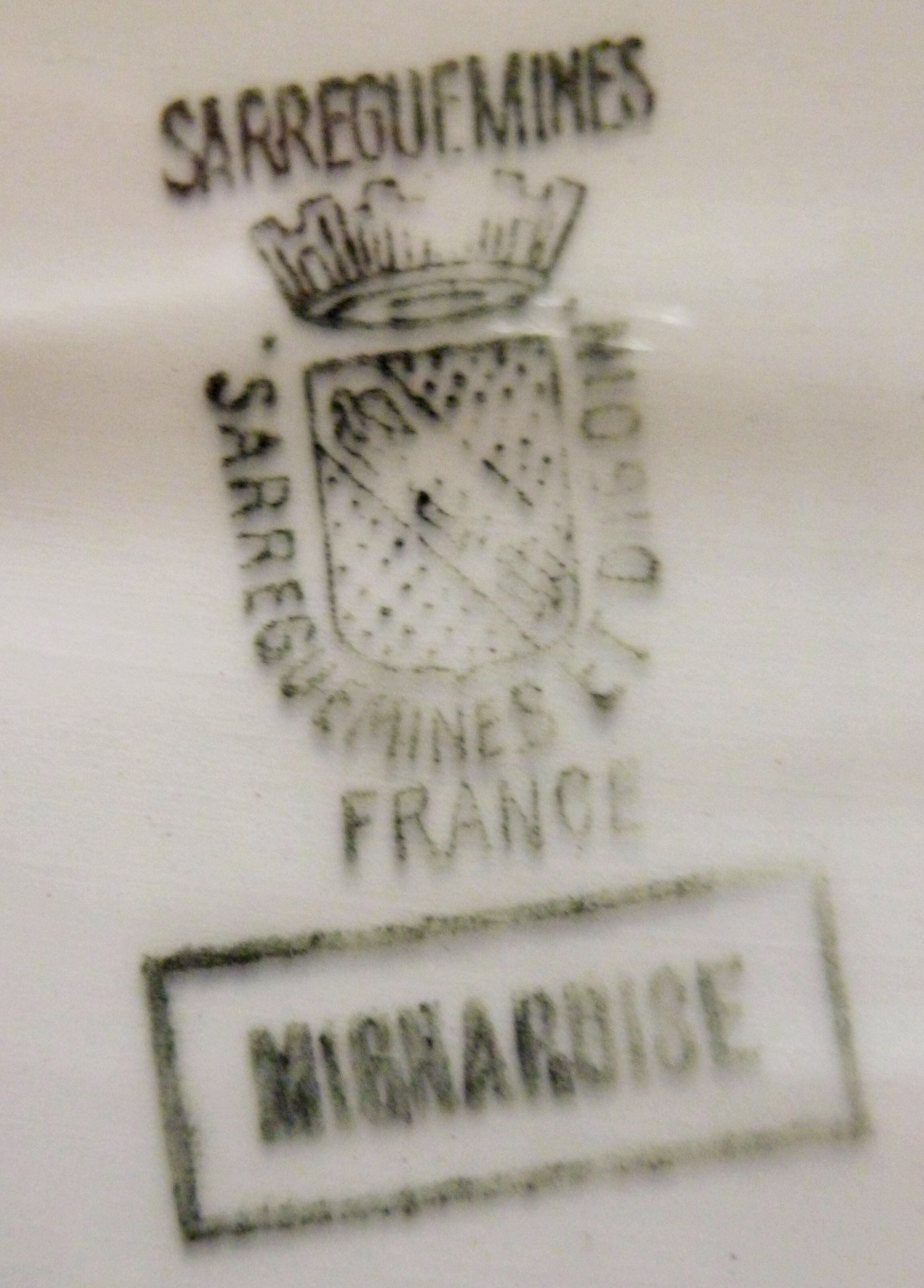 Flat oval sarreguemines