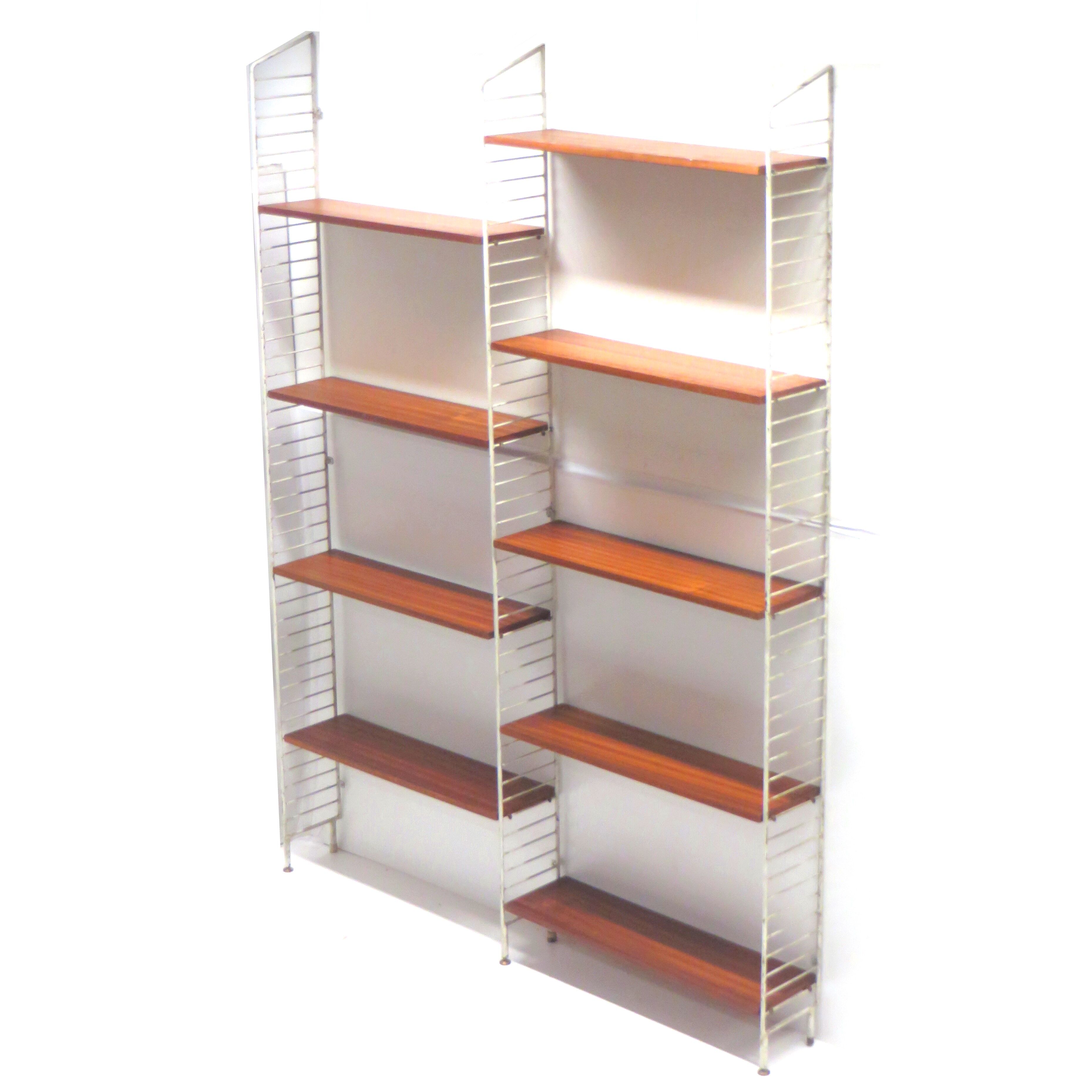 Wall rack with 9 shelves made in the 60
