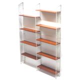 Wall rack with 9 shelves made in the 60