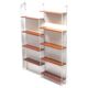 Wall rack with 9 shelves made in the 60