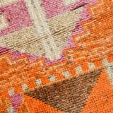 3x13 Runner Peach & Pink Handmade Long Hallway Vintage Runner Rug,79x399 Cm