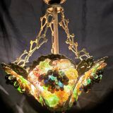 Murano chandelier in bronze and bunches of grapes