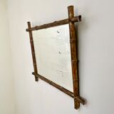Miroir ancien motif bambou