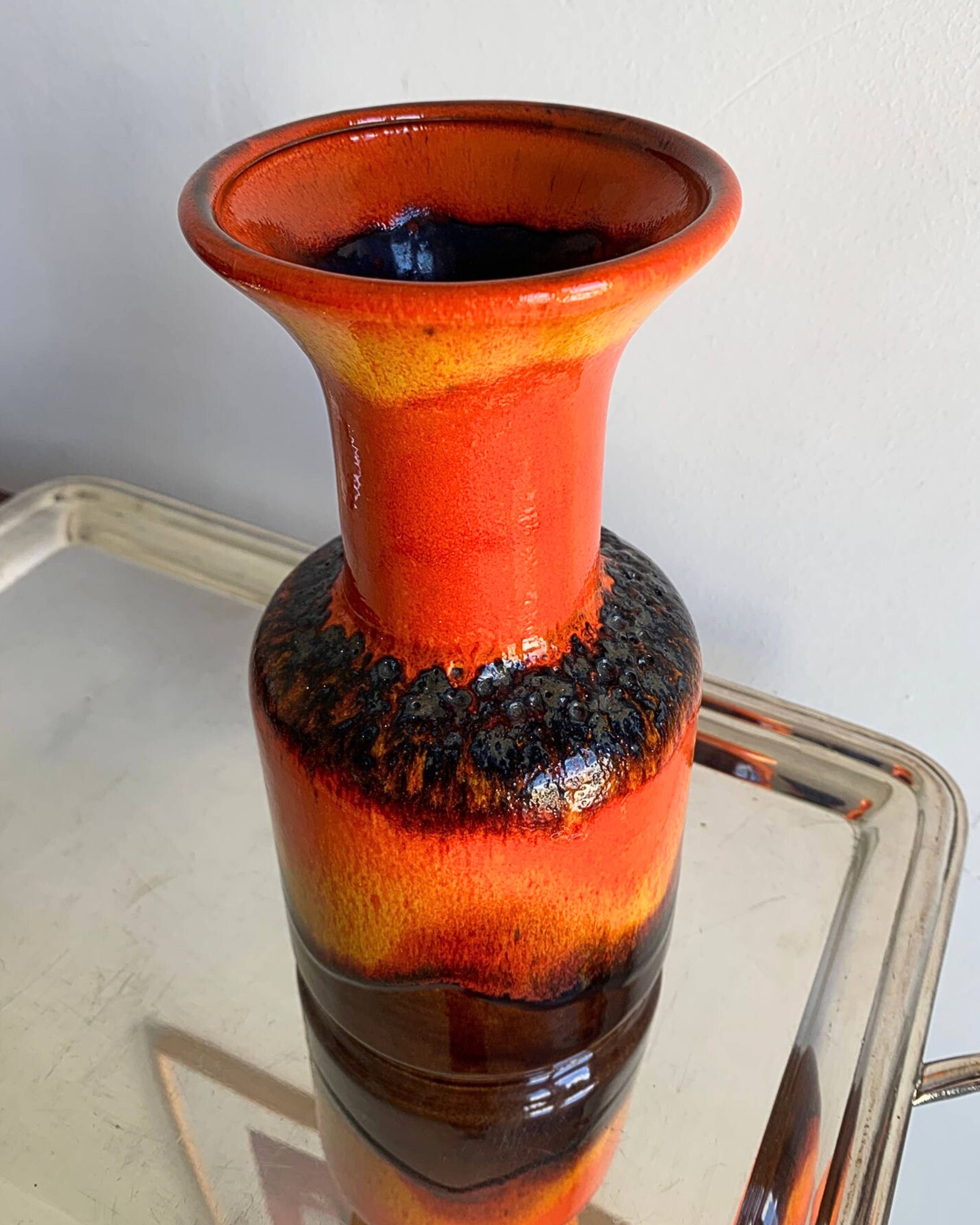 Vintage Jasba Fat Lava vase – Germany, 1960s