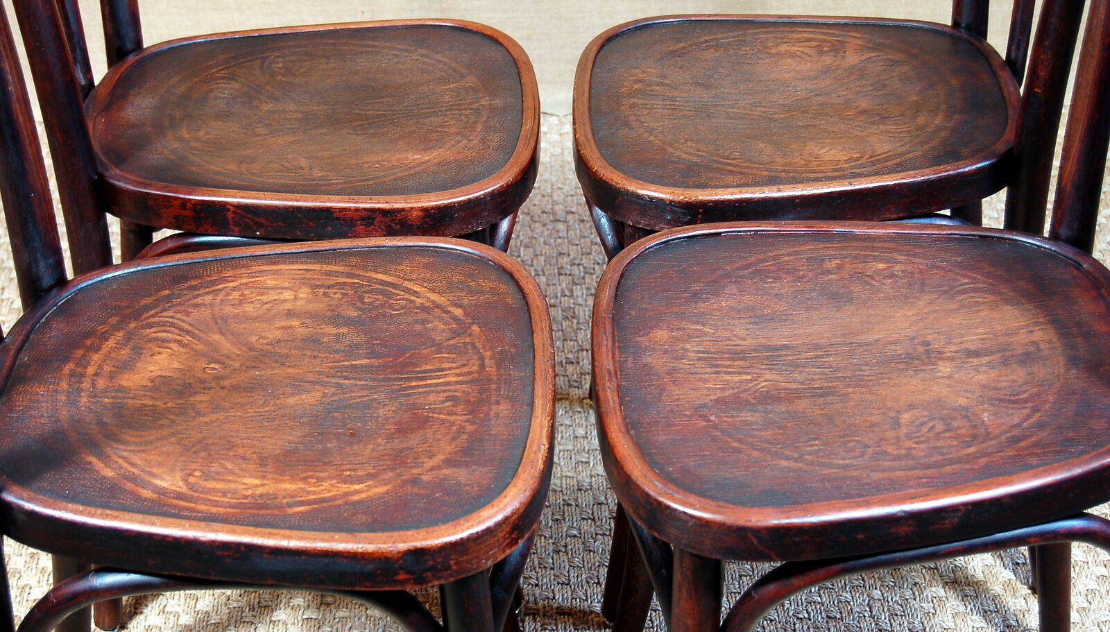 Lot 4 chaises bistrot Baumann et Buchon début XXe