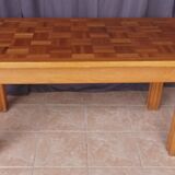 Vintage table in solid white oak
