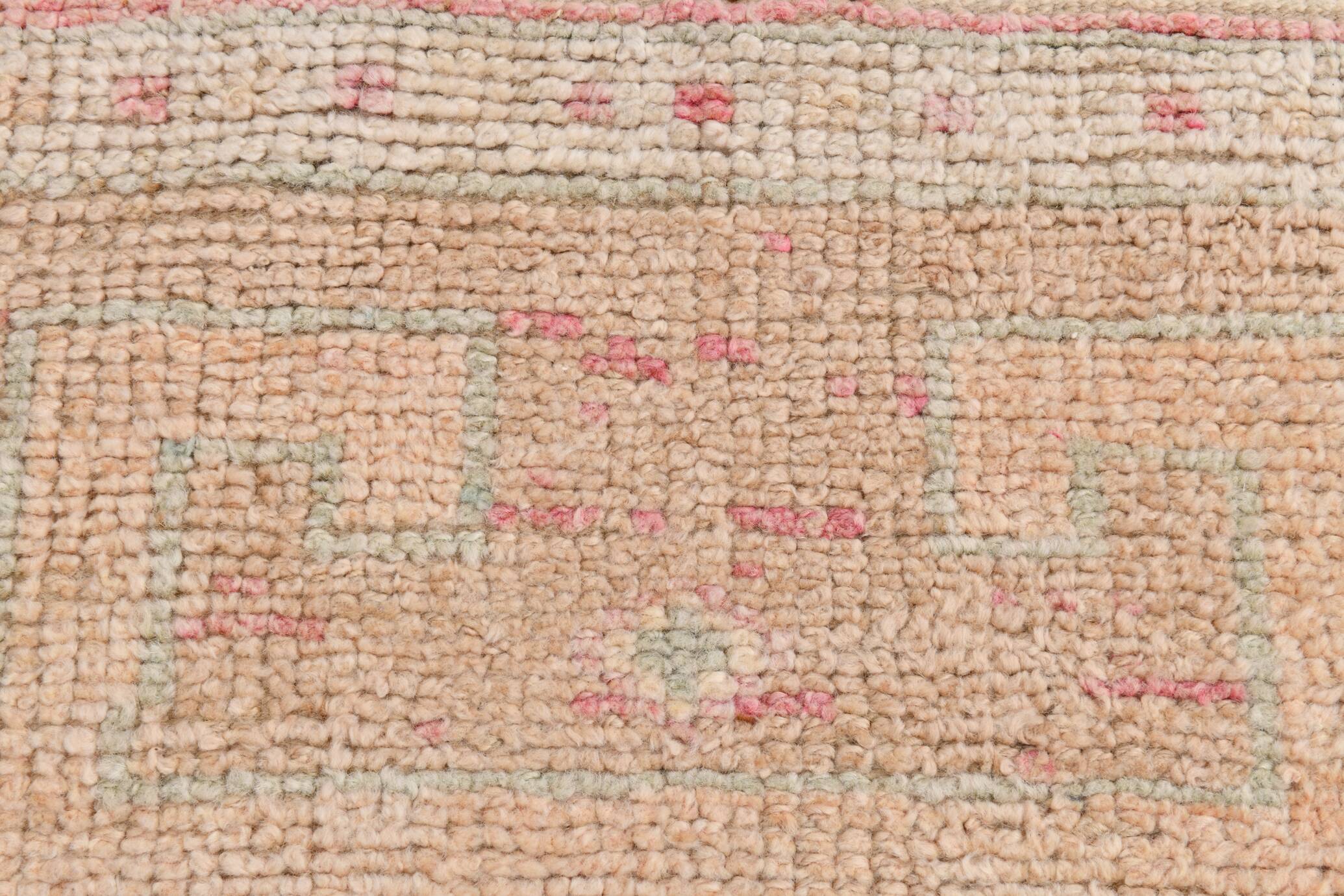 3x10 Soft Pink Turkish Vintage Runner Rug, 97x324Cm
