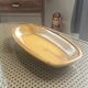 Vintage Saint-Clément glazed earthenware oval serving dish