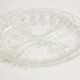 Vintage decorative transparent crystal plate, Italy, 1960s