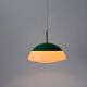 Suspension en métal vert et verre opale, années 1960, Germany