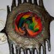 1950s Rare Design Iron/Glass Wall Lamp, Czechoslovakia