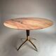 Table ronde de milieu de siècle avec plateau en marbre de Melchiorre Bega, années 1950.