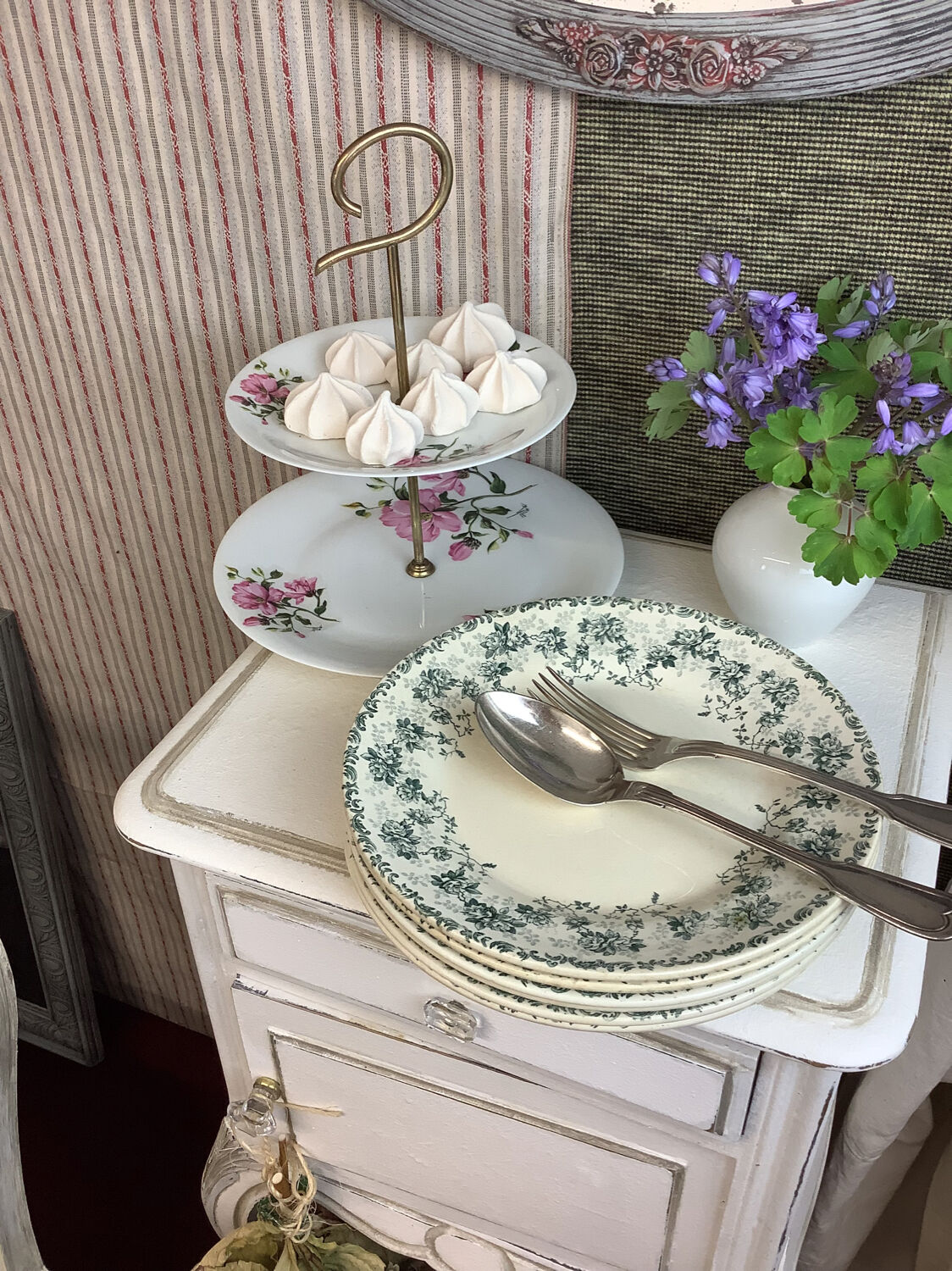 6 old flat plates made in france terre de fer choisy le roi