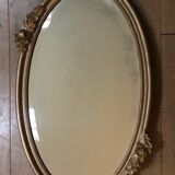 Old golden oval mirror 79x48cm