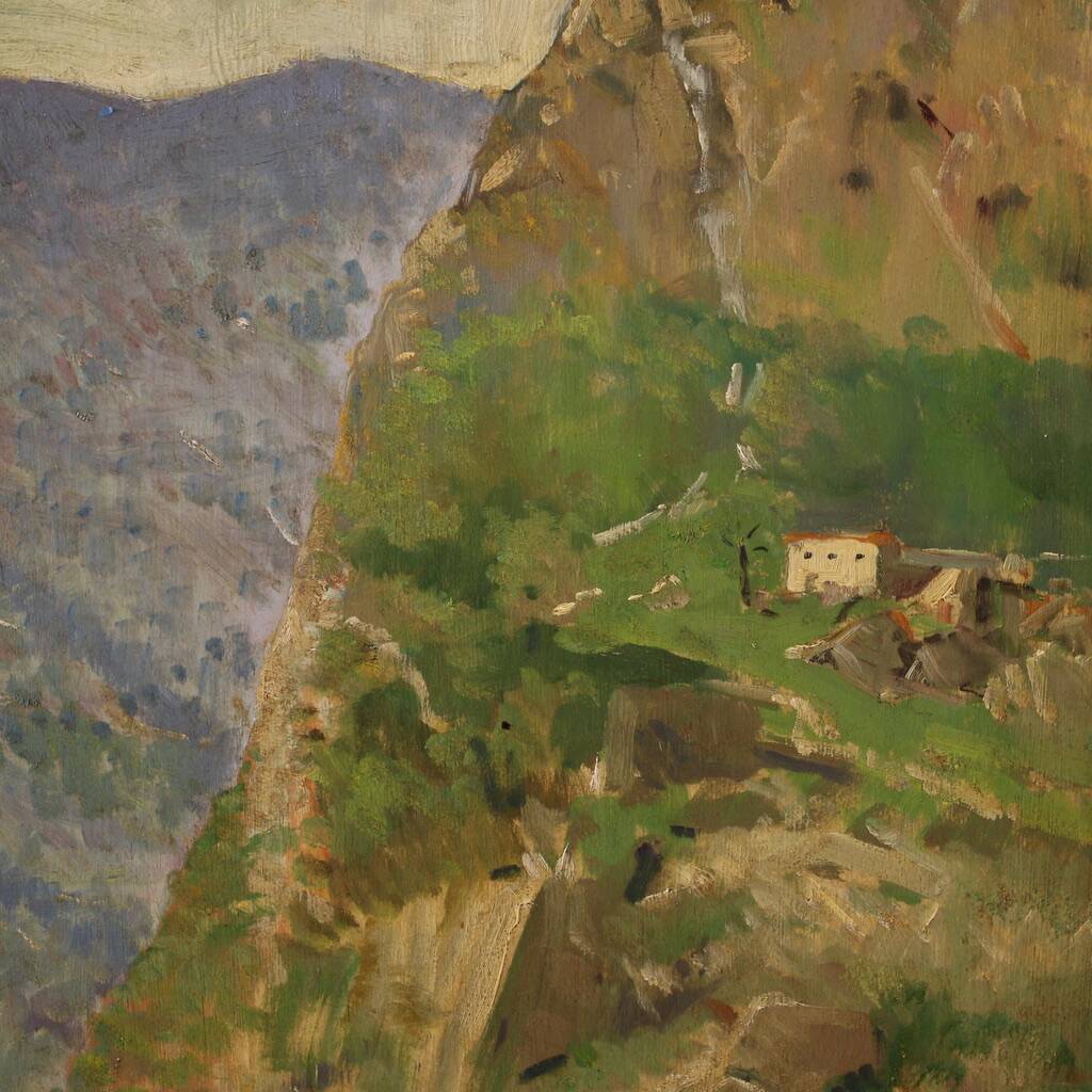 Italian signed landscape painting from 20th century