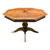 Table de salle à manger octogonale extensible en bois