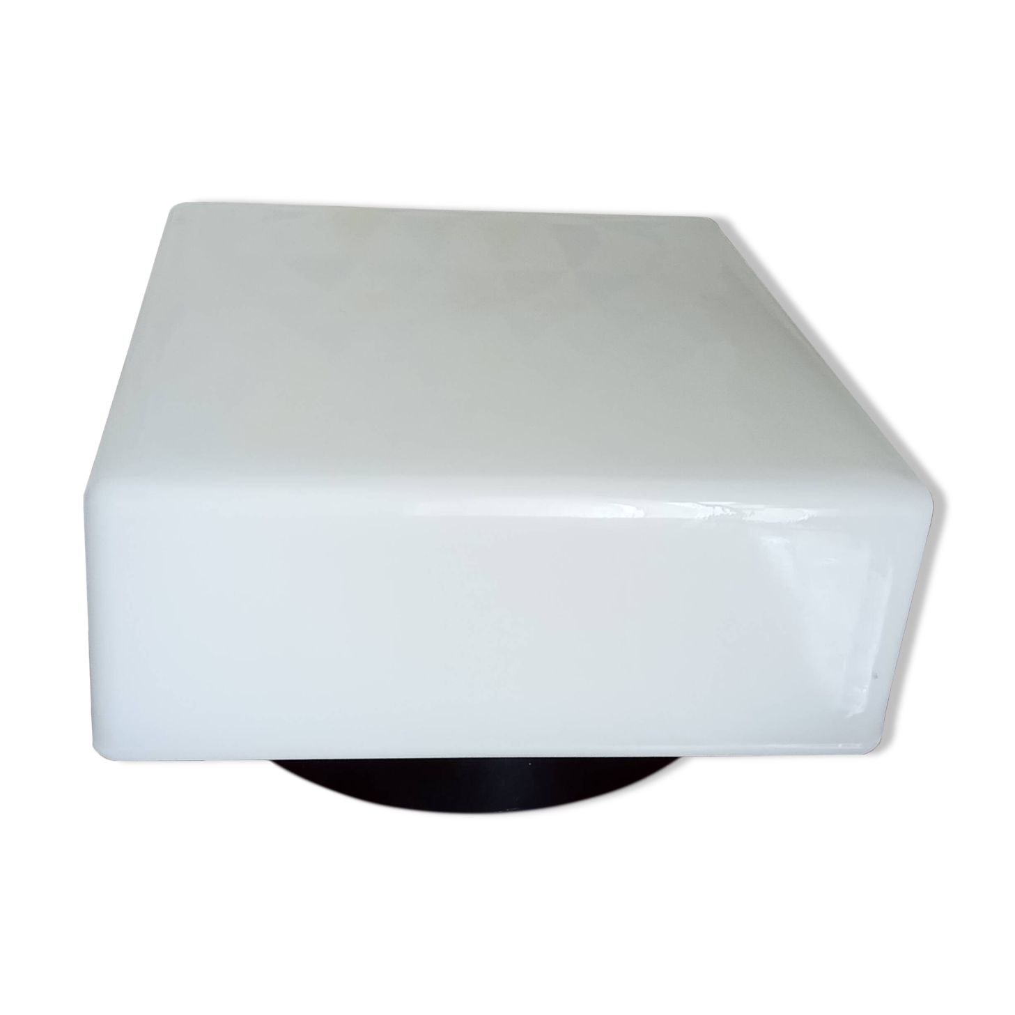 70s bakelite and opaline ceiling light signed Vianne