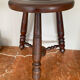 Oak stool attributed to Charles Dudouyt.