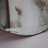 Vintage bevelled oval mirror