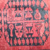 Handmade vintage Afghan Ersari rug 70cm x 89cm 1940s