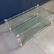 Vintage lucite and brass coffee table, 1970s