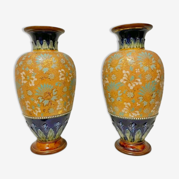 Pair of royal doulton art deco vases