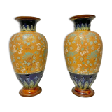 Pair of royal doulton art deco vases