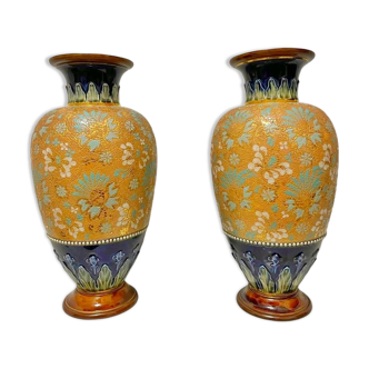 Pair of royal doulton art deco vases