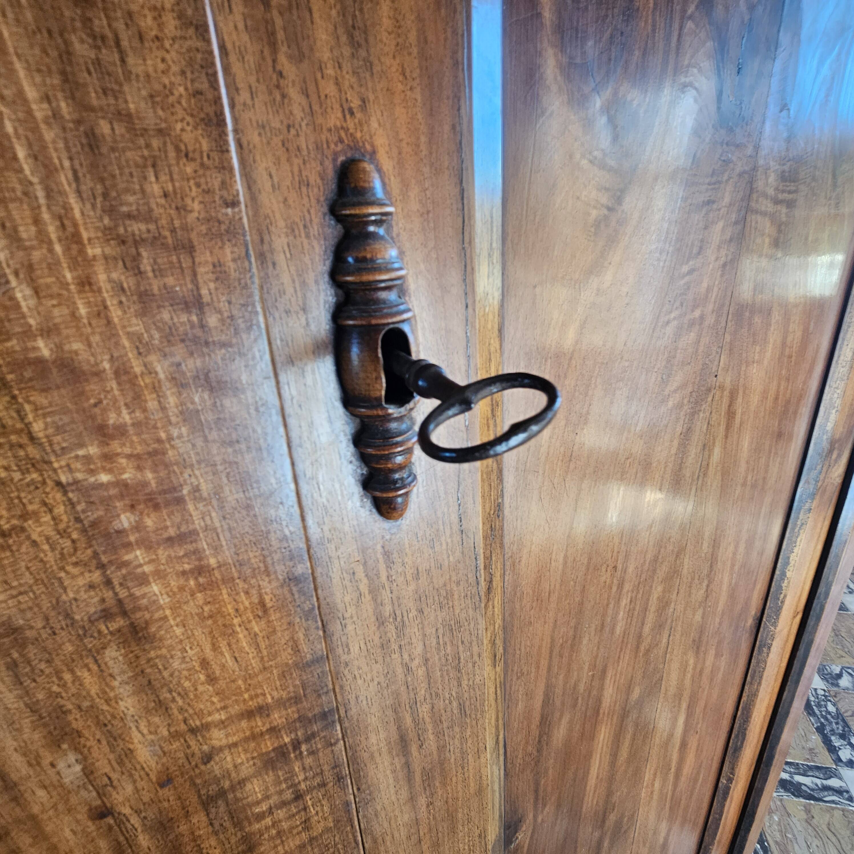 Walnut wardrobe, late 19th century