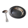 Coffret de baptême métal argenté Ercuis assiette et cuillère