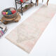 3x11 dusty beige & brown vintage runner rug