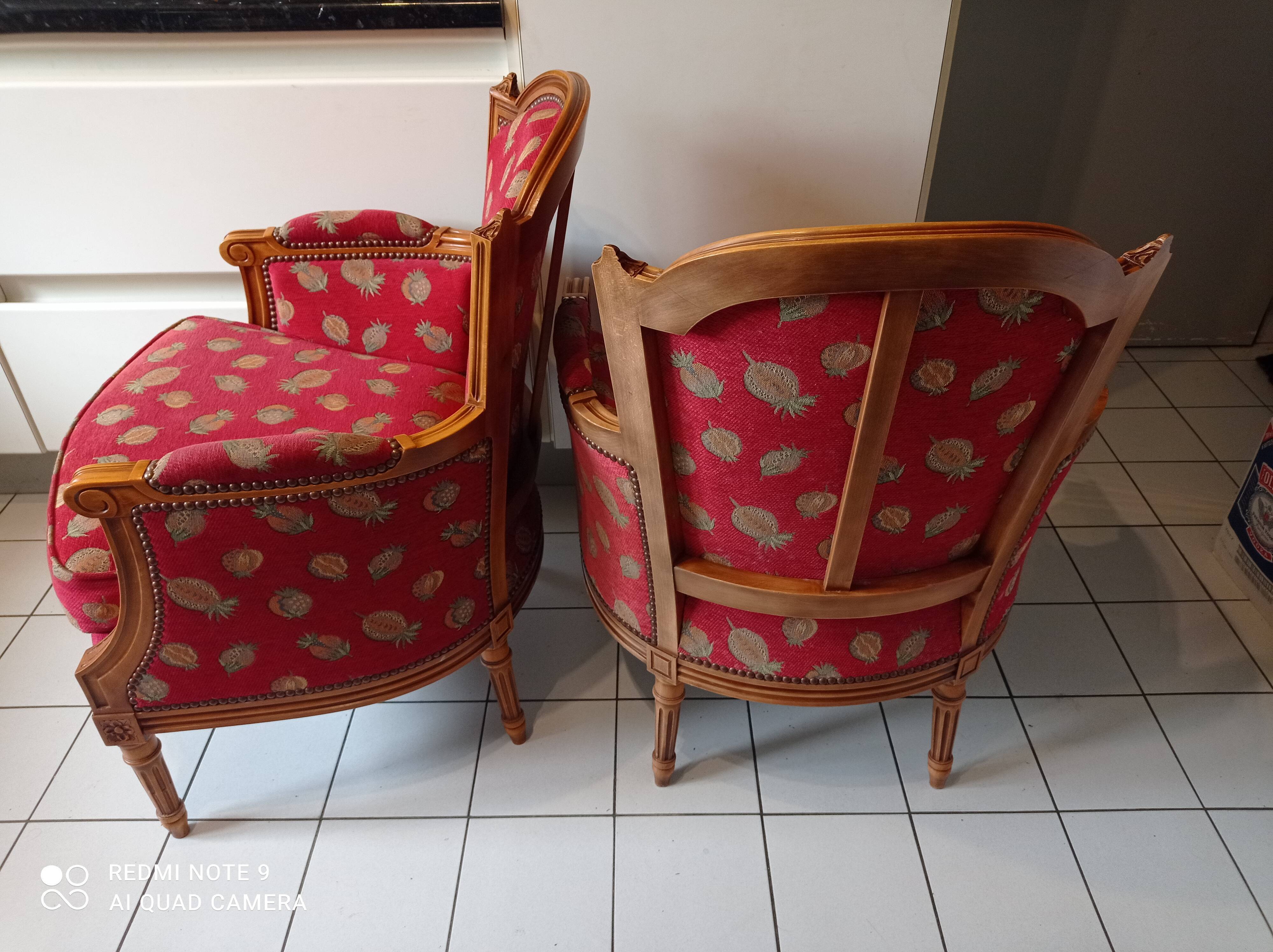 pair of shepherdess armchairs
