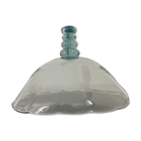 Cloche à plat en verre bleuté
