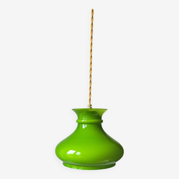 Green opaline pendant light