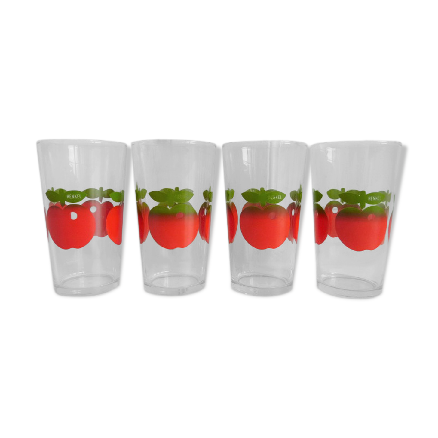 4 glasses Henkel apples