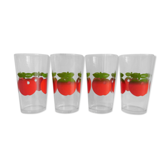 4 glasses Henkel apples