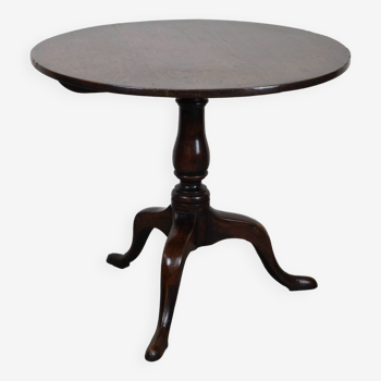 Table anglaise ronde inclinable en chêne