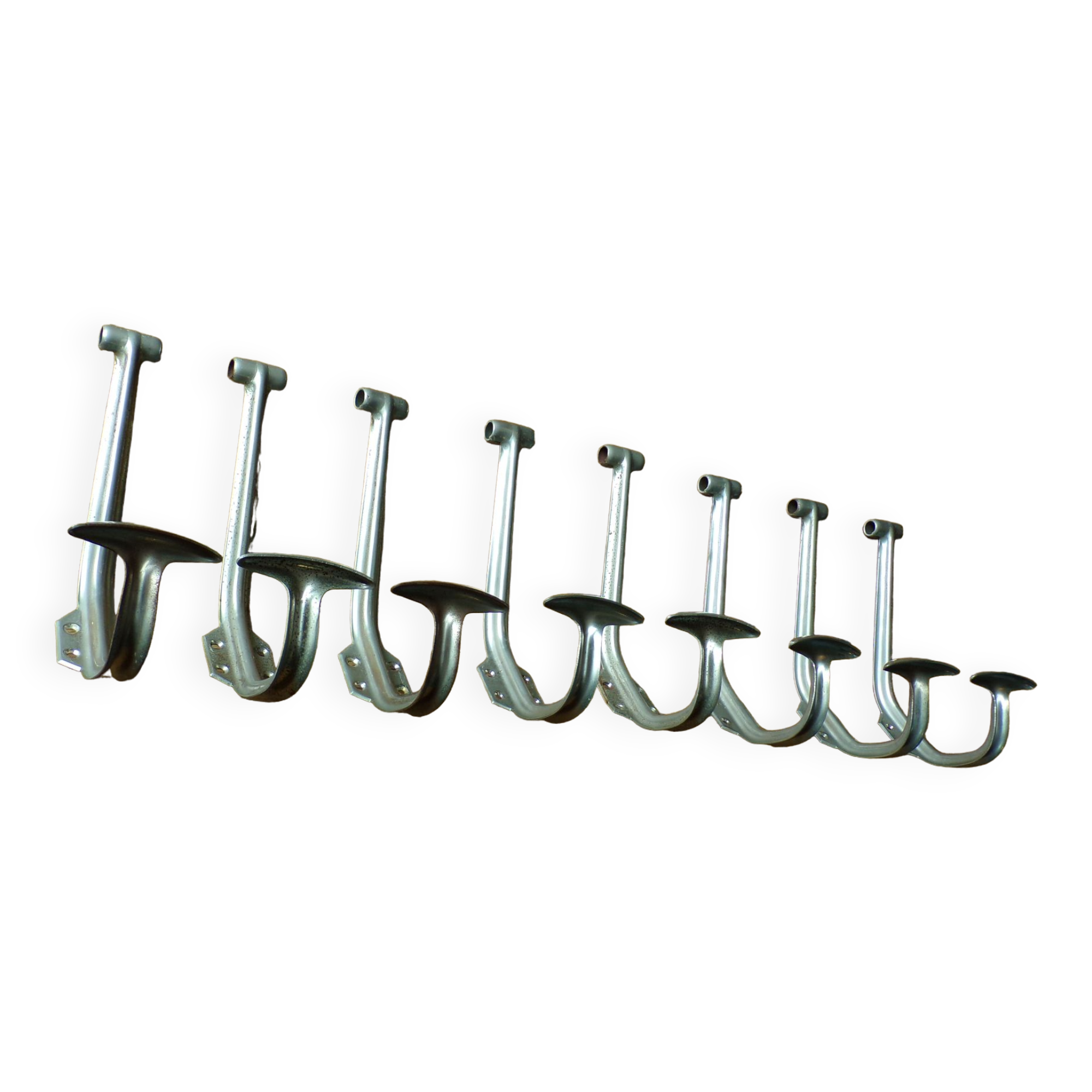 Set 8 vintage school hooks