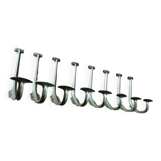 Set 8 vintage school hooks