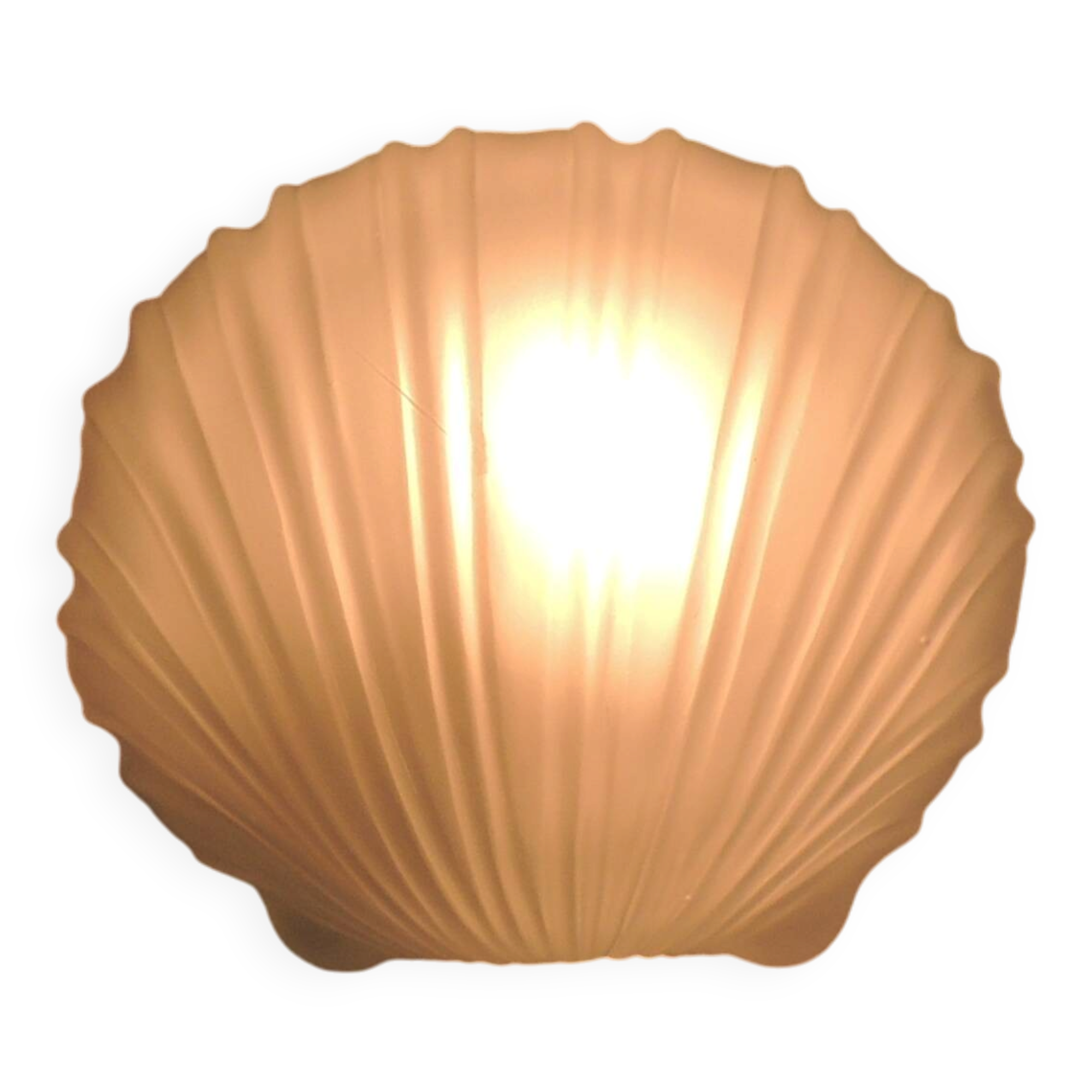 Vintage white opaline glass shell wall light – Ann wall lamp