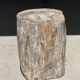 Very large white and grey petrified wood side table H45 D39 - 334