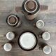 Vintage River Dolphin coffee service – Matte stoneware
