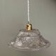 Vintage molded glass lampshade pendant light - tableware collection -