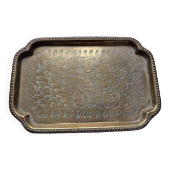 Antique letter tray, letters, in copper or brass - India