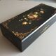 Black, hand-painted vintage jewellery box
