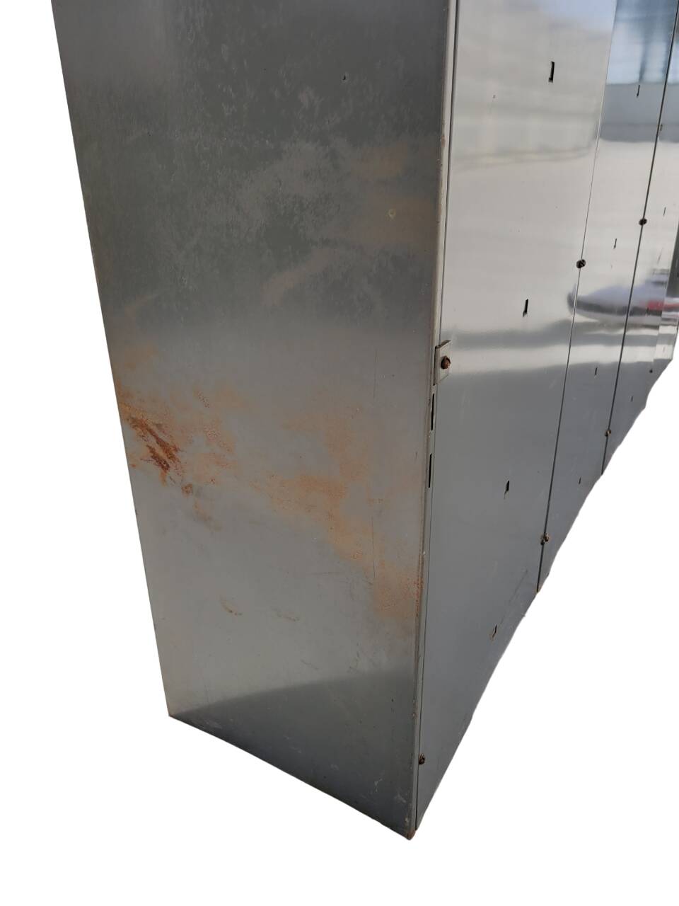 Set of 4 industrial column workshop furniture with Roneo flaps