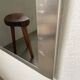 Brushed stainless steel mirror circa François Monnet and Joelle Ferlande