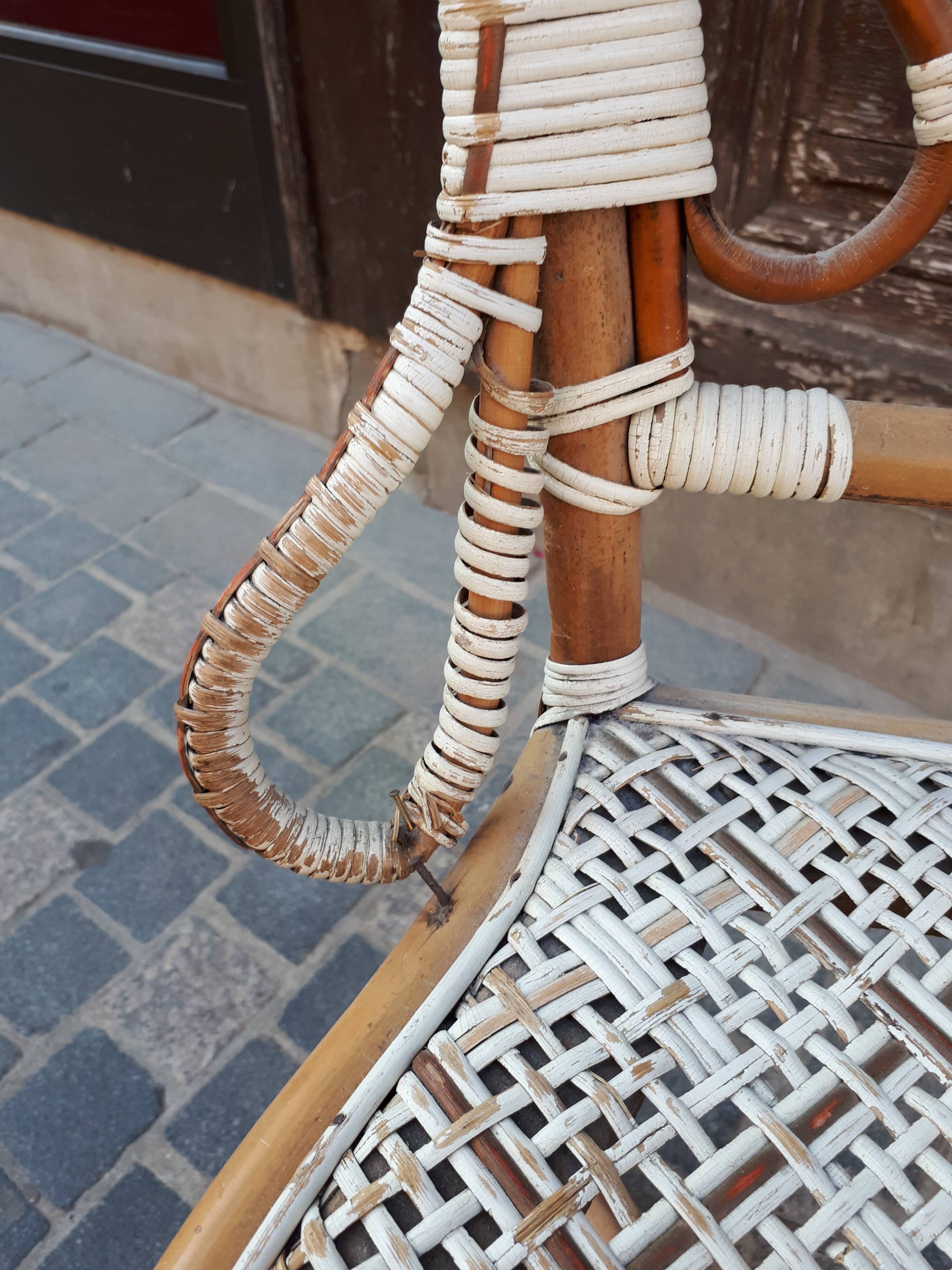 Perret and Vibert Paris rattan bistro chair